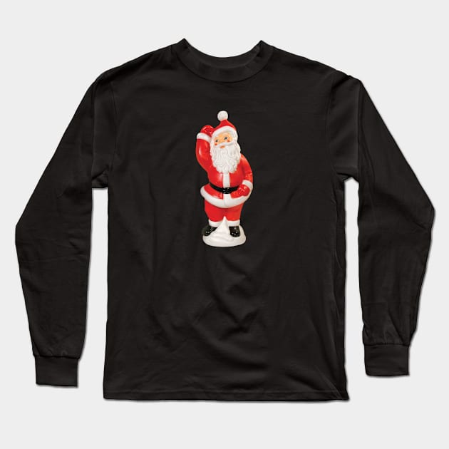 Retro Santa Claus Holiday Lawn Decoration Long Sleeve T-Shirt by namelessshape